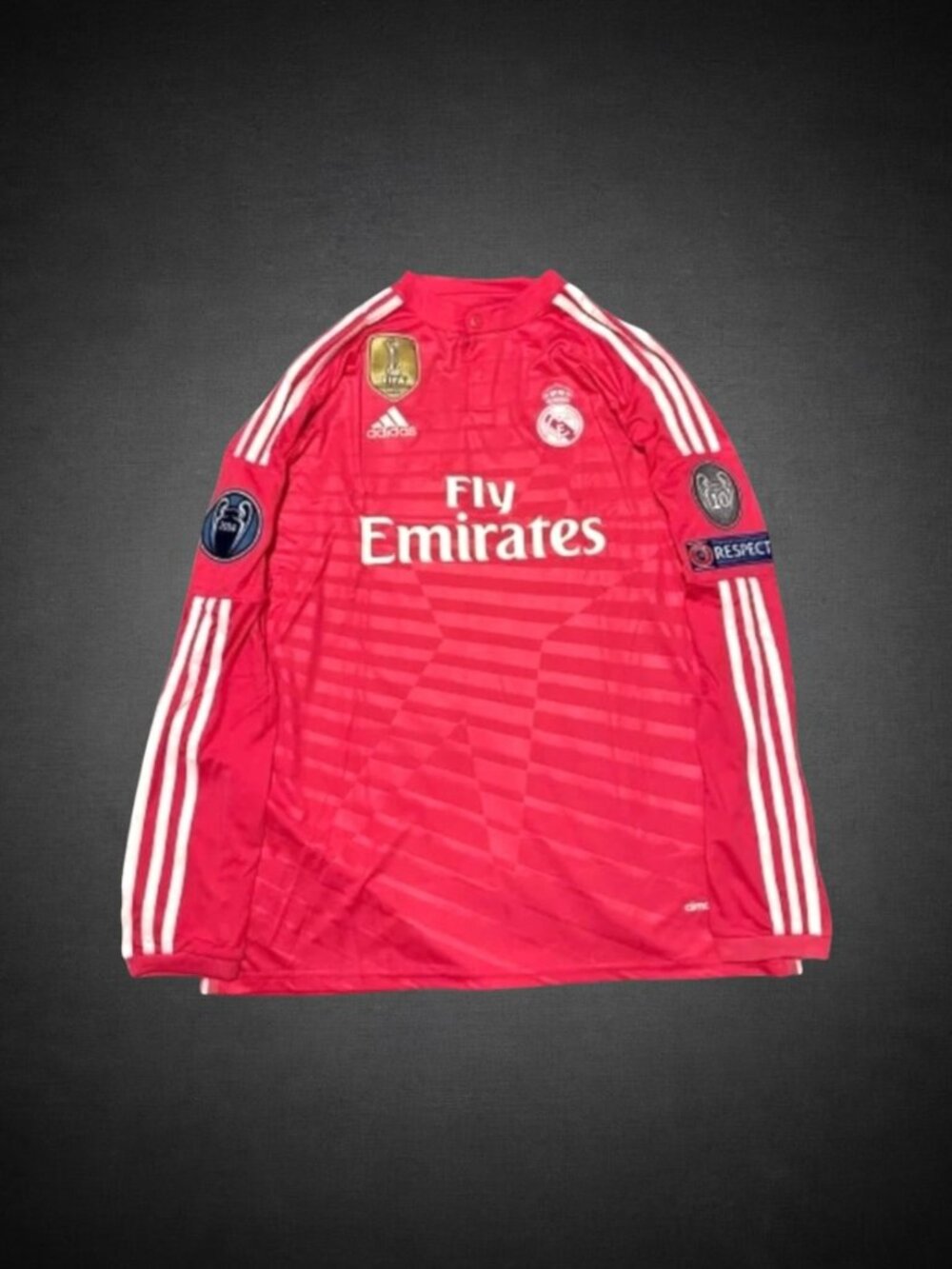 2014/15 Real Madrid retro pink third kit. Cristiano Ronaldo CR7 soccer jersey